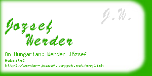 jozsef werder business card